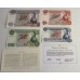 MAURITIUS 1978 . FIVE 5 - FIFTY 50 RUPEES BANKNOTES . SPECIMEN SET